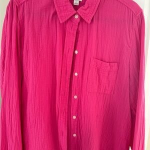 J. Crew Pink Button-Up Shirt